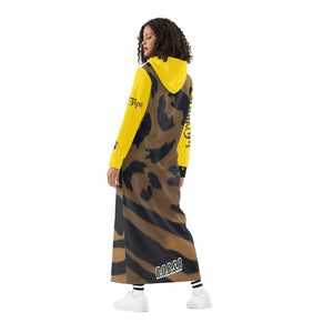 🔥 MajikTipz™ Leopard Print Hoodie Dress – Urban Streetwear for Bold Queens (B.O.B.S.A Edition)