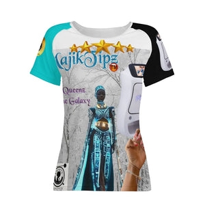 MajikTipz™ "Queenz of the Galaxy" Futuristic Afro Art T-Shirt