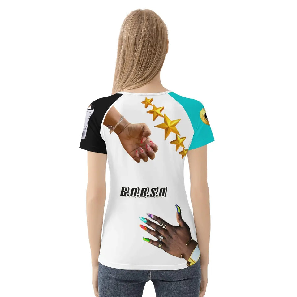 MajikTipz™ "Queenz of the Galaxy" Futuristic Afro Art T-Shirt