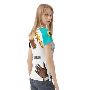 MajikTipz™ "Queenz of the Galaxy" Futuristic Afro Art T-Shirt