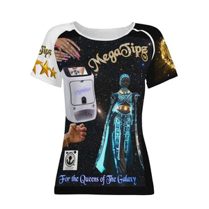 MajikTipz™ "Queenz of the Galaxy" Futuristic Afro Art T-Shirt – Empowerment Meets Innovation